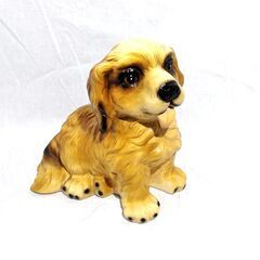 ∞ 【ウィンターSALE】陶器製 犬の置物 コッパースパニエル ...