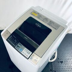 ID:sg213682 日立 HITACHI 洗濯機 一人暮らし 大きめ 中古 2012年製 全自動洗濯機 8.0kg シャンパン 乾燥機能付き BW-D8PV(N)  【リユース品：状態B】【送料無料】【設置費用無料】