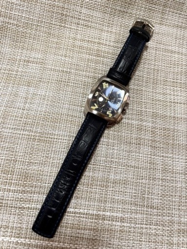 [希少:ほぼ未使用美品/稼働品]LOCMAN ITALY CHRONOGRAPH ロックマン クロノグラフ/青文字盤/腕時計
