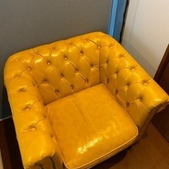 美品　VINCENT チェスターフィールド　シングルソファ