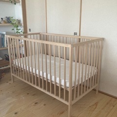 IKEA ベビーベッド　スニーグラル新品未使用 SNIGLAR スニーグラル ベビーベッド, ビーチ, 60x120 cm - IKEA