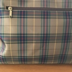 【美品・再値下げ・一度使用】チェックの大型ボストンバッグの画像