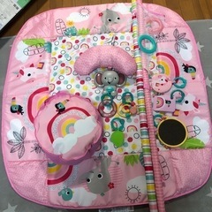プレイジム　ベビージム　プレイマット　ピンク　おもちゃ　子供　2...
