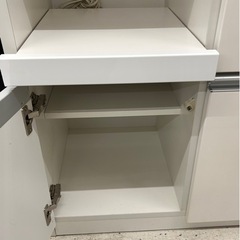 大容量　キッチン収納棚　ホワイトの画像