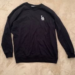 LA ワンポイント　トレーナー　XL ブラック