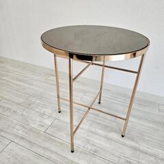 【値下げしました】フランフラン　丸ガラステーブル