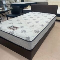 セミダブルベッド　マットレス付き　収納付き