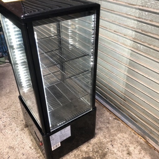ゆec］城島株式会社 冷蔵ショーケース HJR-FG80SBK 2021年製 80L LED照明