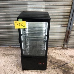 ［ゆec］城島株式会社 冷蔵ショーケース HJR-FG80SBK 2021年製 80L LED照明 ジャンク 全面ガラス ドリンク ゲーミング 通電動作確認済