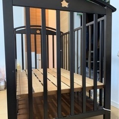 [お渡し予定者決定]サワベビー　ベビーベッド　ダークブラウン　K型ローワンの画像