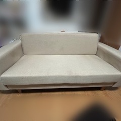 【引渡し予定】☆値段調整可能☆2.5人掛けソファ（ベージュ）解体済の画像