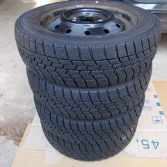 155 65 R13 スズキパレットで使用　スタッドレスタイヤ+鉄ホイール４本セットです。