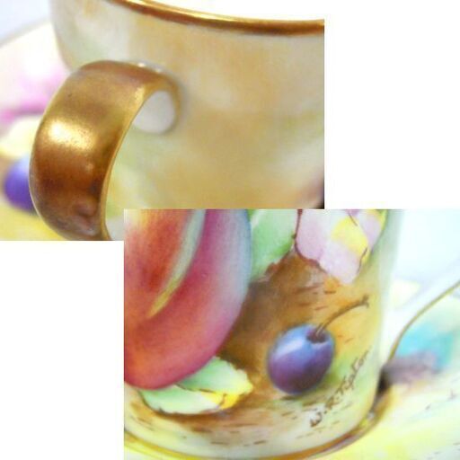 MINTON ペインテッドフルーツ デミタスカップ＆ソーサー イエロープラム＆アプリコット 碗皿 ミントン 札幌市北区屯田