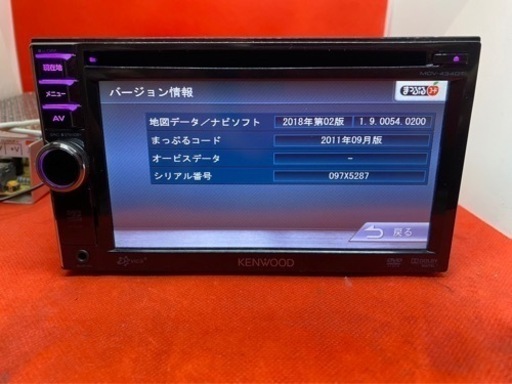 KENWOOD 簡単操作　MDV-434DT  フルセグ　新品バックカメラ付き　せ2