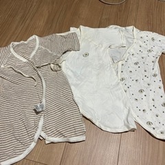 中古　新生児　肌着コットン3枚セット 50〜60センチ
