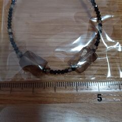 天然石　ブラックスピネル　スモーキークォーツ　ブレスレットの画像