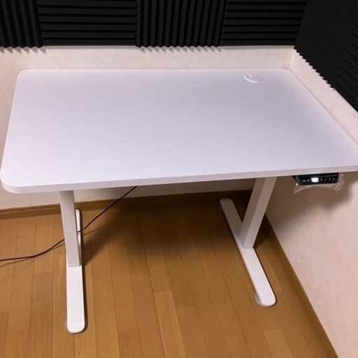 (やり取り中)電動 昇降 スタンディングデスク テーブル ホワイト 白 メモリー機能付き パソコン 人間工学