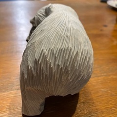 木彫りの熊　白くまリメイクの画像