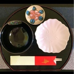 【５枚セット】花型デザート皿 中皿 お正月 クリスマスの銘々皿、...