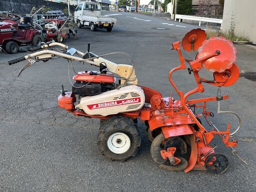 現物確認歓迎 初期不良対応OK ここまで整備すればほぼ安心 スポンジ新品 整備済 平畝整形 マルチャー シバウラ 6馬力 耕運機 KJ601