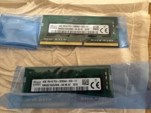 ddr4 2666 4gb メモリ　2枚
