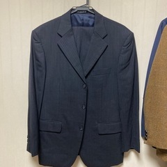 メンズ　スーツ　紺ストライプ　身長165cm