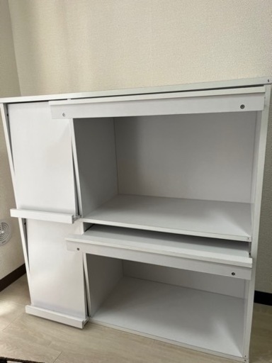 LOWYA 収納棚 ディスプレイラック 白