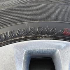 タイヤホイールセット 175/65r14 九分山 鉄チンの画像