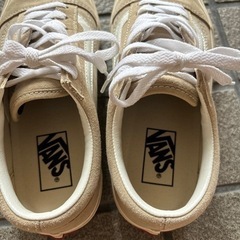 VANS  アイボリー　スニーカー　24.5センチの画像