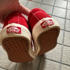VANS 赤　スニーカー23センチの画像