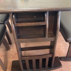 ダイニングセット  4点セット  4人掛け　伸長　バタフライ　回転チェアの画像