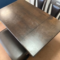 ダイニングセット  4点セット  4人掛け　伸長　バタフライ　回転チェアの画像