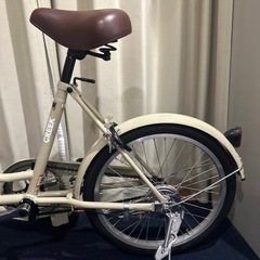 (美品)20インチ　自転車　ベージュ