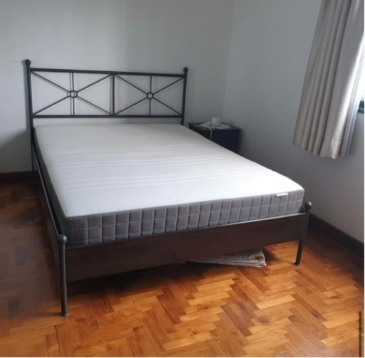 【12/10まで】IKEA ダブルベッド　IKEA フレーム&マットレス