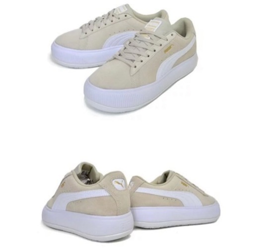 PUMA SUEDE MAYU PUTTY-PUMA WHITE 380686-16 プーマ スウェード マユ スニーカー 厚底