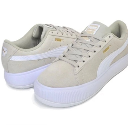 PUMA SUEDE MAYU PUTTY-PUMA WHITE 380686-16 プーマ スウェード マユ スニーカー 厚底 