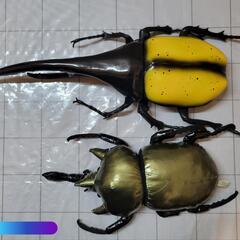★ヘラクレスオオカブトフィギュア・カブトムシのぬいぐるみ【中古品】★
