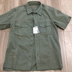 新品セール❗️ブランド⭐️サンプル品シャツ2枚セットS⭐️半袖デニム7部袖　訳ありの画像