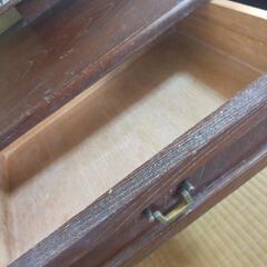 天然木　鏡台　姿見　和家具の画像