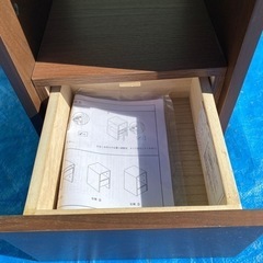 サイドテーブル　ブラウン　中古の画像