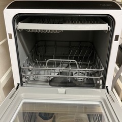 THANKO 水道いらずのタンク式食器洗い乾燥機 「ラクア」 (ホワイト/マットブラック) 食洗機 工事不要 タンク式の画像
