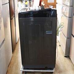 001)【2022年製】アイリスオーヤマ 全自動洗濯機 6kg IAW-T605BL ブラック 幅55.5cm 一人暮らし ガラストップの画像