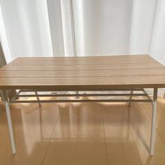 【LOWYA】リビングテーブル（スチール脚）