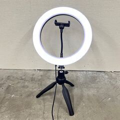  13118   LEDリングライト　ミニ三脚付き　USB　自撮...