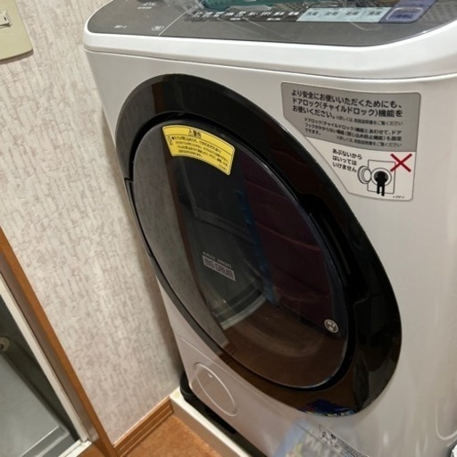 日立　ドラム式洗濯機　BDNX120BX 左