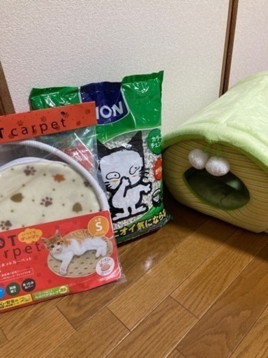 猫ちゃん冬仕度　ホットカーペット　猫砂