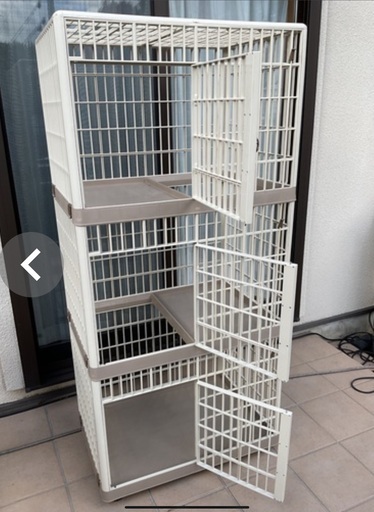 アイリスオーヤマ プラケージ 3段タイプ キャスター付 中古