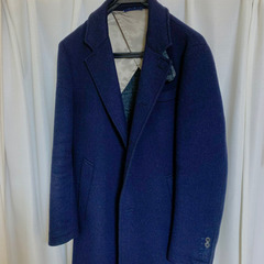 【美品】スーツカンパニーANTONIO LAVERDAネイビーチェスターコートの画像