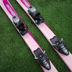 ラスト値下げ、スキーと靴セットKAZAMA WINTERHIGH 140CM、 23-24cm靴とブーツバッグ、女子中高学生用スキー板の画像