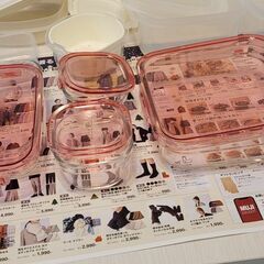 プラスチック容器＋ガラス容器＋ボウルの画像